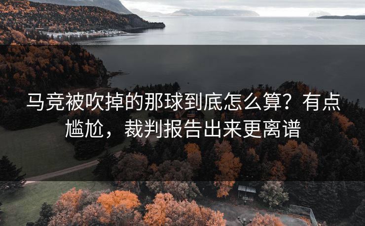 马竞被吹掉的那球到底怎么算？有点尴尬，裁判报告出来更离谱