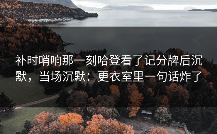 补时哨响那一刻哈登看了记分牌后沉默，当场沉默：更衣室里一句话炸了