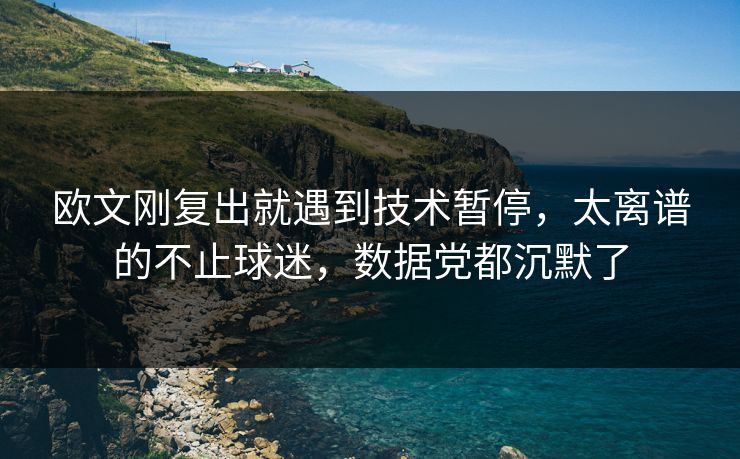 欧文刚复出就遇到技术暂停，太离谱的不止球迷，数据党都沉默了