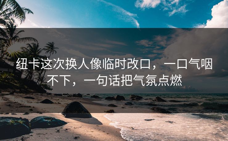 纽卡这次换人像临时改口，一口气咽不下，一句话把气氛点燃
